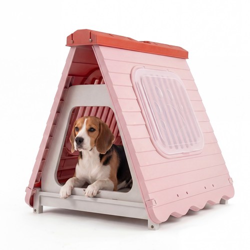 Folding plastic dog - dog, house