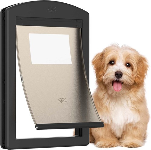 Medium dog door black plastic - medium,