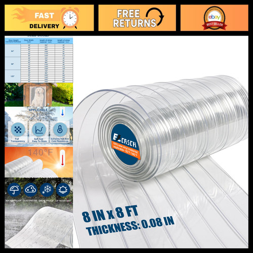 Clear vinyl strip - clear, curtain